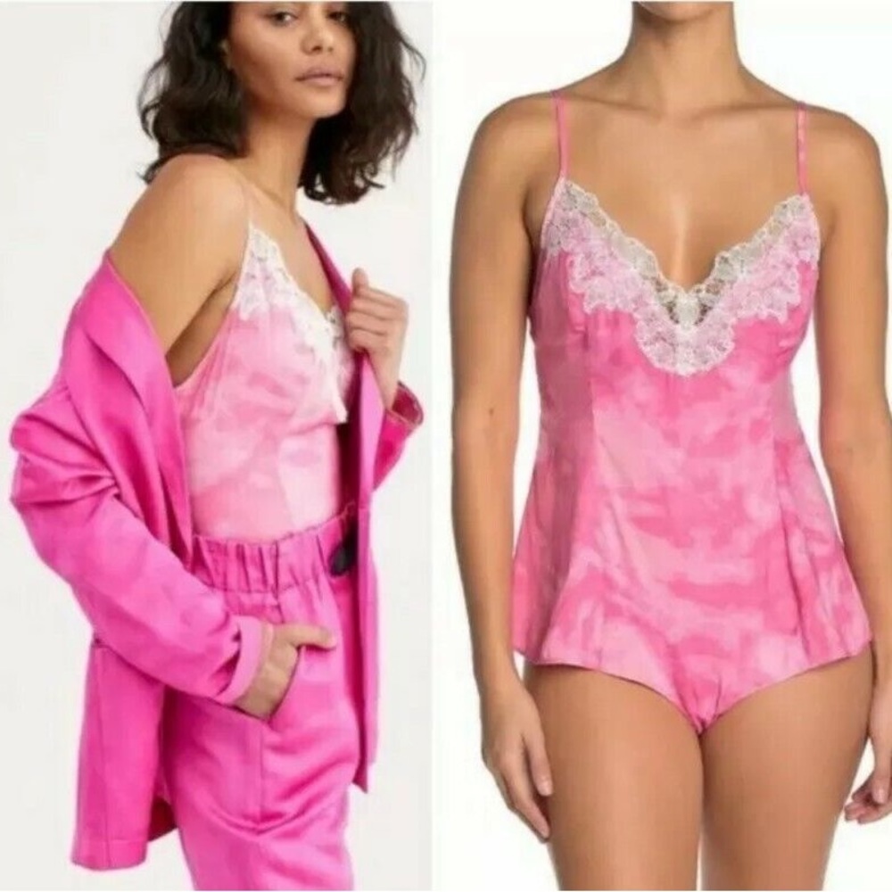 NWOT Free People Luella Tie Dye Lace Bodysuit